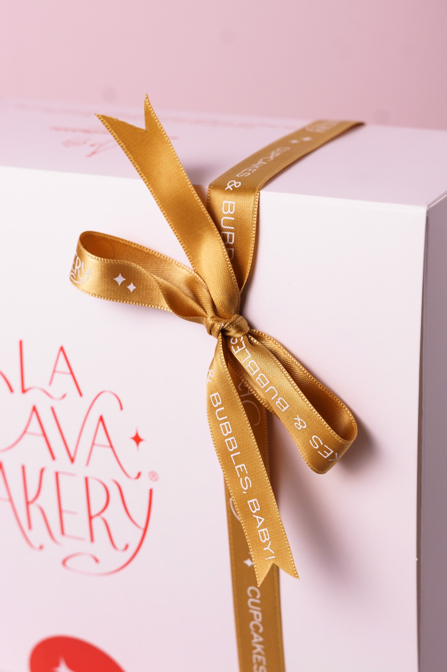 With golden bow