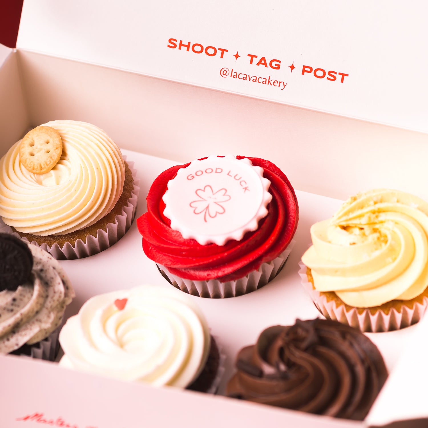 Disco de fondant circular con mensaje de Good Luck