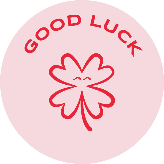 GIFT Good Luck, includes topper, card, gift paper, ribbon