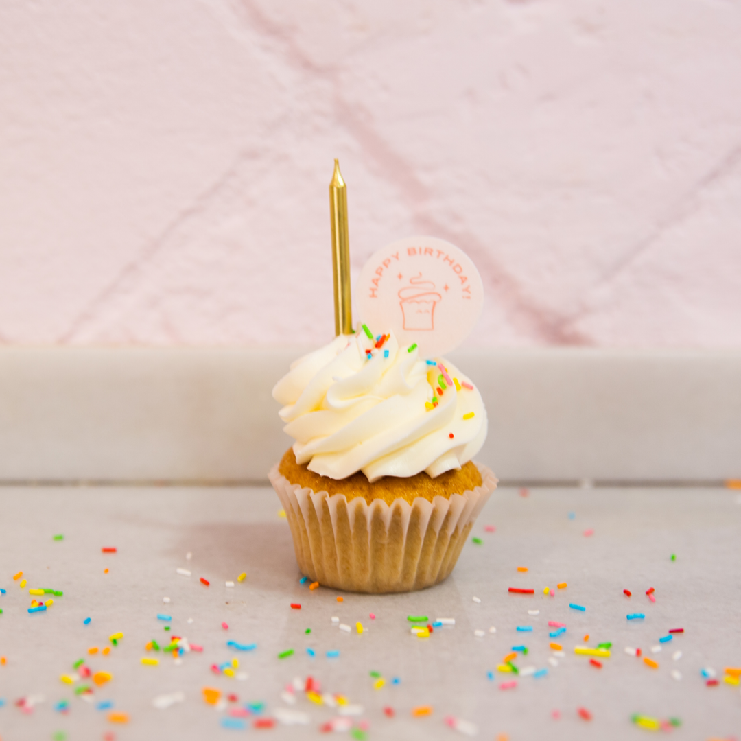 Cupcake de feliz cumpleaños