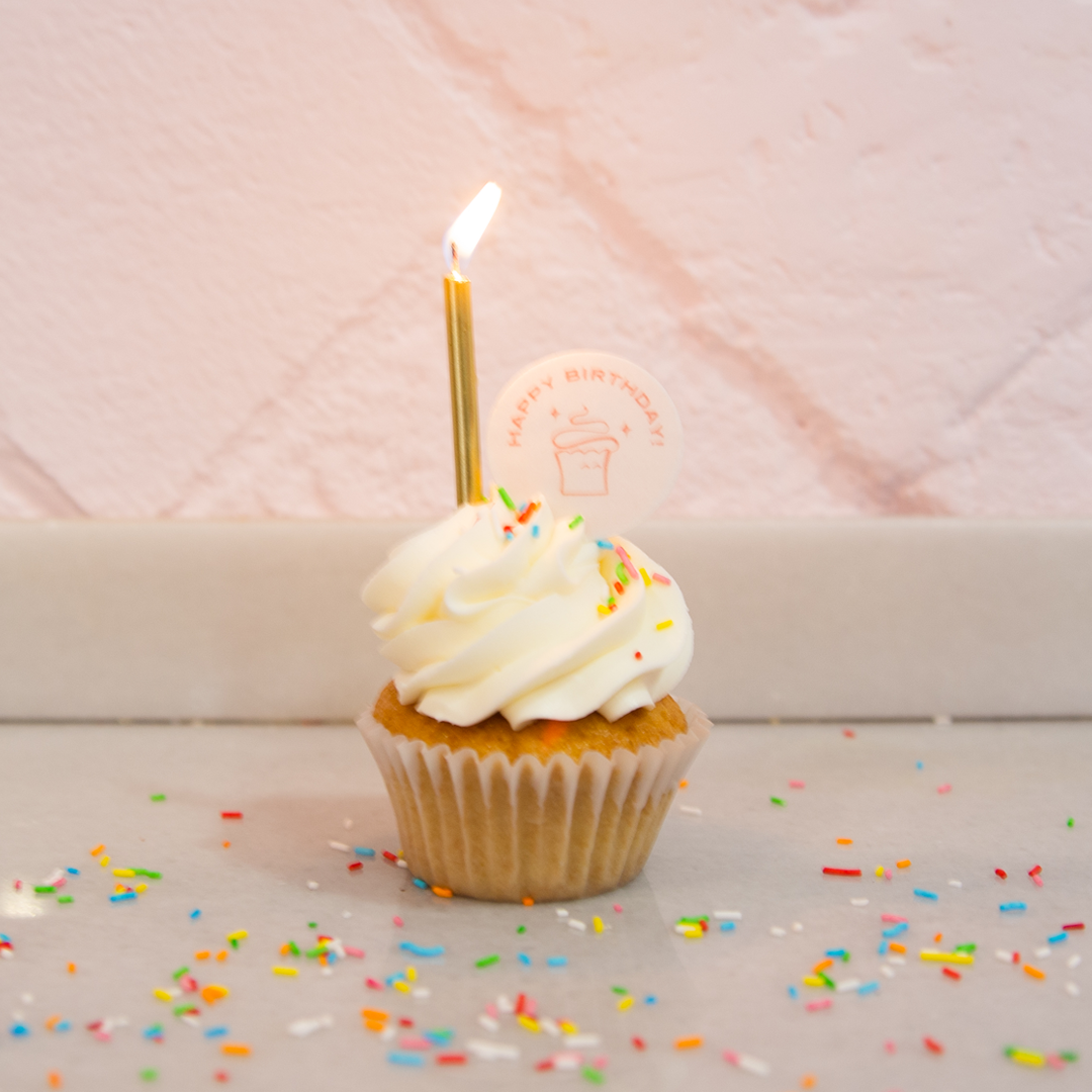 Cupcake de feliz cumpleaños