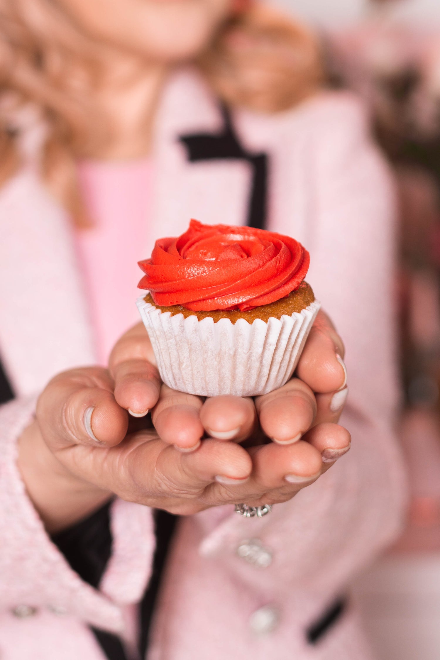 Cupcake de Vanilla Red Rose