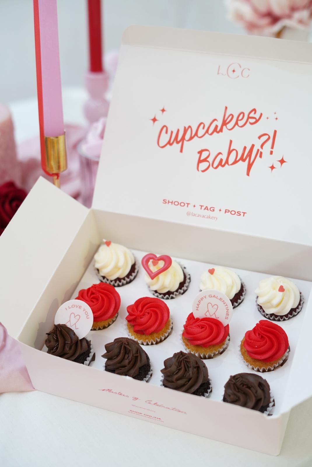 Valentine’s o Galentine MINI cupcakes box